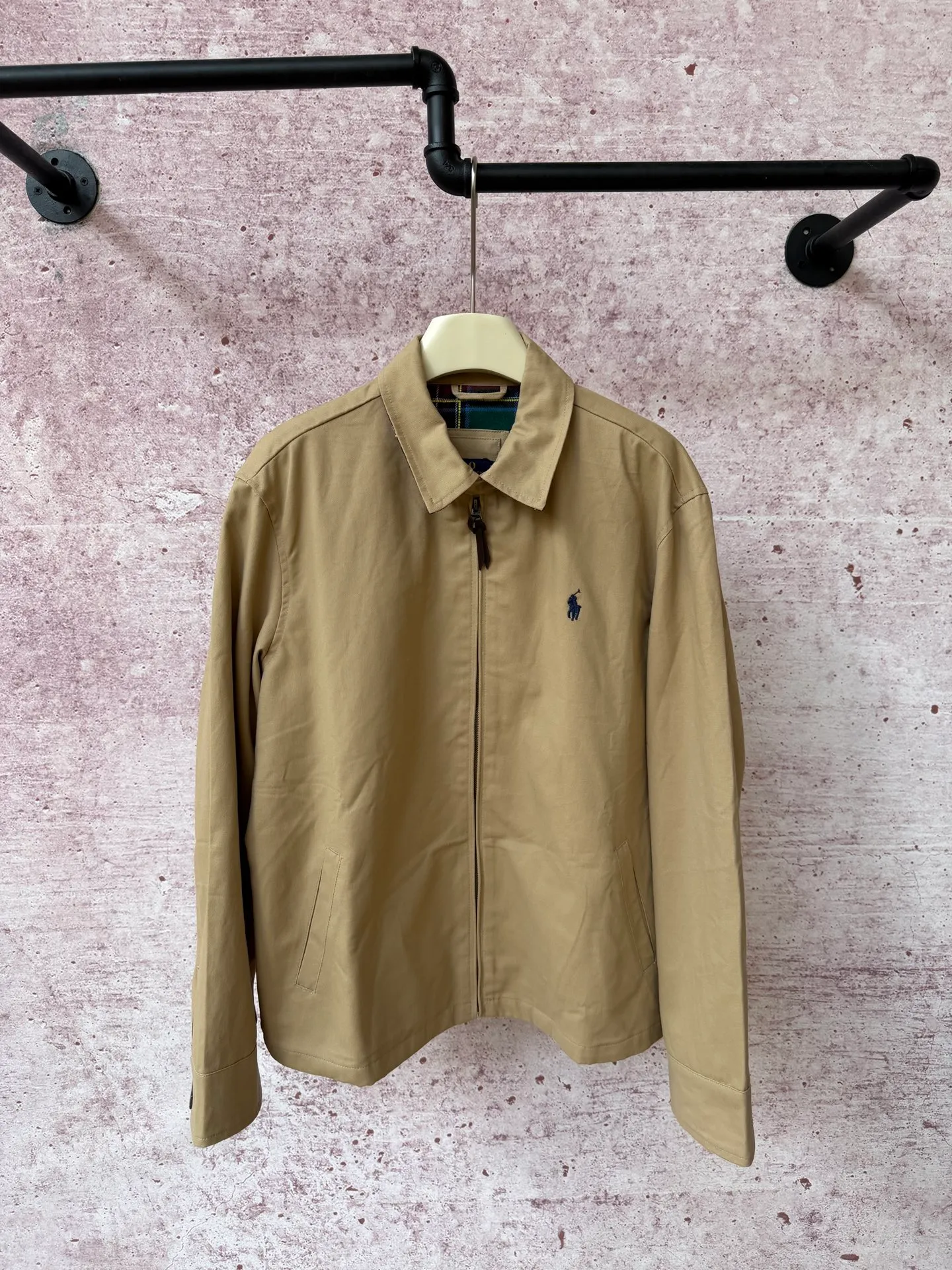 P330 Raff classic pony executive jacket, original twill cotton fabric with inner plaid fabric, customized hardware accessories, fine workmanship inside and outside to maintain the original details, simple version, old money style, casual matching